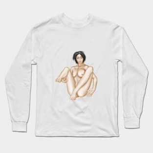 Girl in Underwater - No Background Long Sleeve T-Shirt